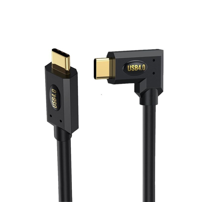 1ft 40Gbps USB 4.0 Type C Cable 240W PD Straight to 90 Degree Angle Cord gallery