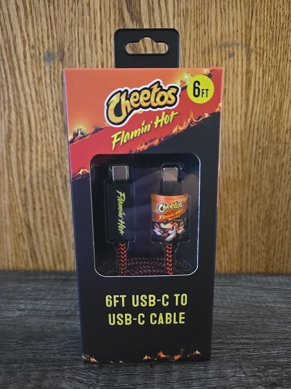 Flamin Hot Cheetos – USB-C to USB-C Phone Charger Cable – TYPE C -6ft New In Box
