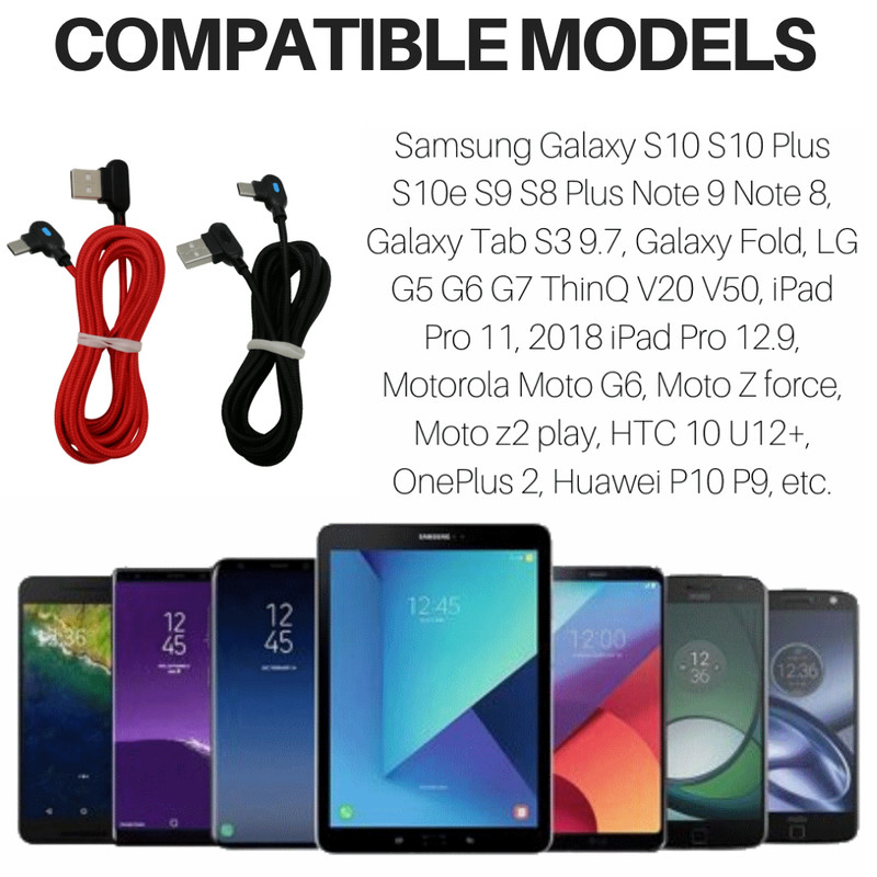 20W Fast Charger QC 3.0 Power Adapter 90 Degree Type C Cable For Samsung Android gallery