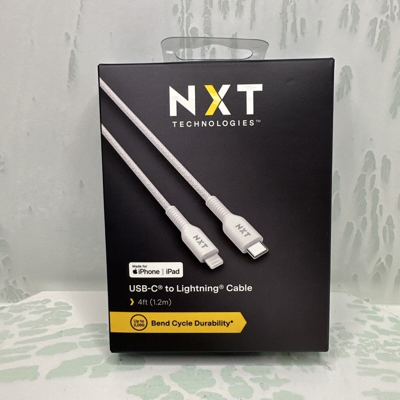 NXT Technologies 4 Ft. Braided USB-C to Cable for iPhone/iPad/iPod