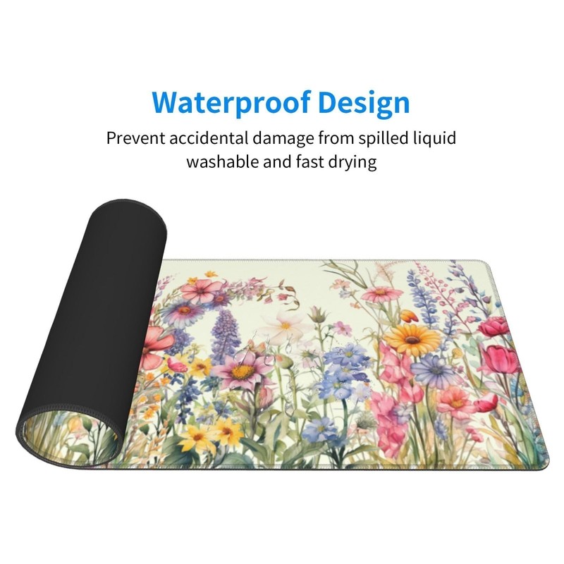 Flower Mouse Pad XL Large Mousepad Non Slip Rubber Base Desk Mat for Laptop C... gallery