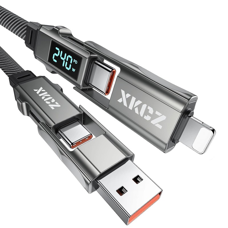 4-in-1 USB C Cable with Wattage Display, 240W Fast Charge gallery
