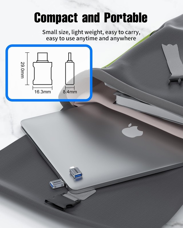 USB C to USB Adapter 2 Pack,10Gbps Data Transfer Fast Charging,USB C Male to ... gallery