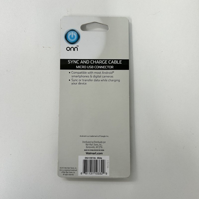 NEW Onn Sync And Charge Cable Micro USB Connector Android Smartphone, Camera gallery