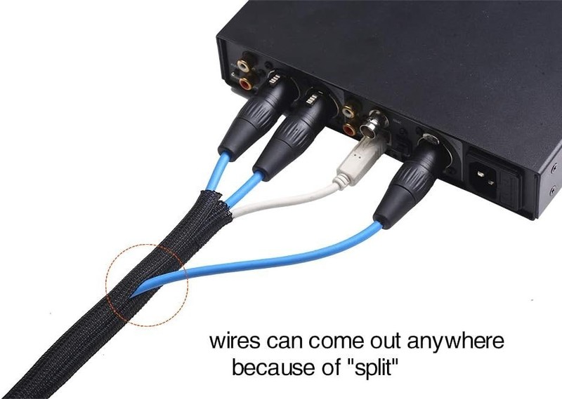 10ft - 1/2 Inch Cord Protector Wire Loom Tubing Cable Sleeve Split Sleeving For gallery