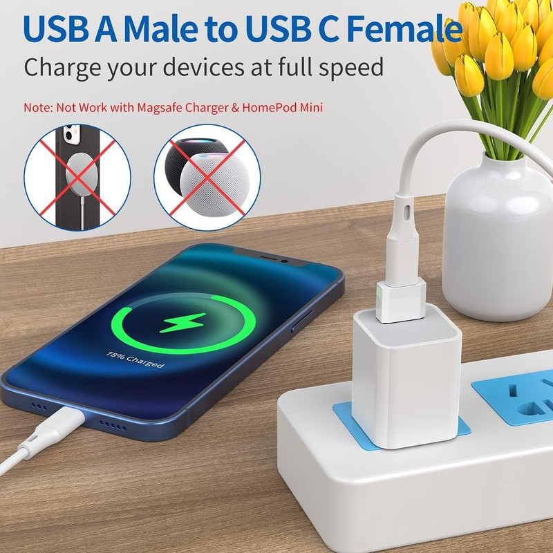 4 PACK USB C 3.1 Type C Female to USB 3.0 Type A Male Port Converter Adapter NEW gallery