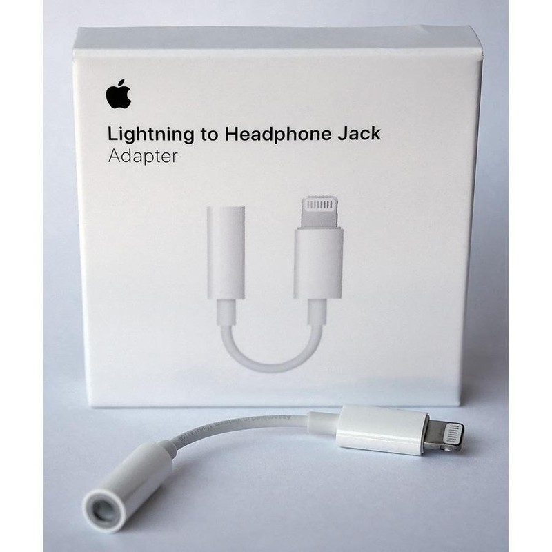 2PCS Authentic Apple Lightning to Headphone 3.5mm Jack Adapter - White