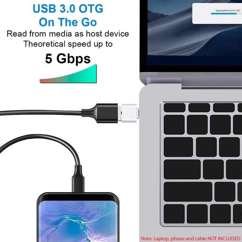 USB TO TYPE C MALE OTG ADAPTER FOR TABLET PC FOR IPHONE SAMSUNG gallery