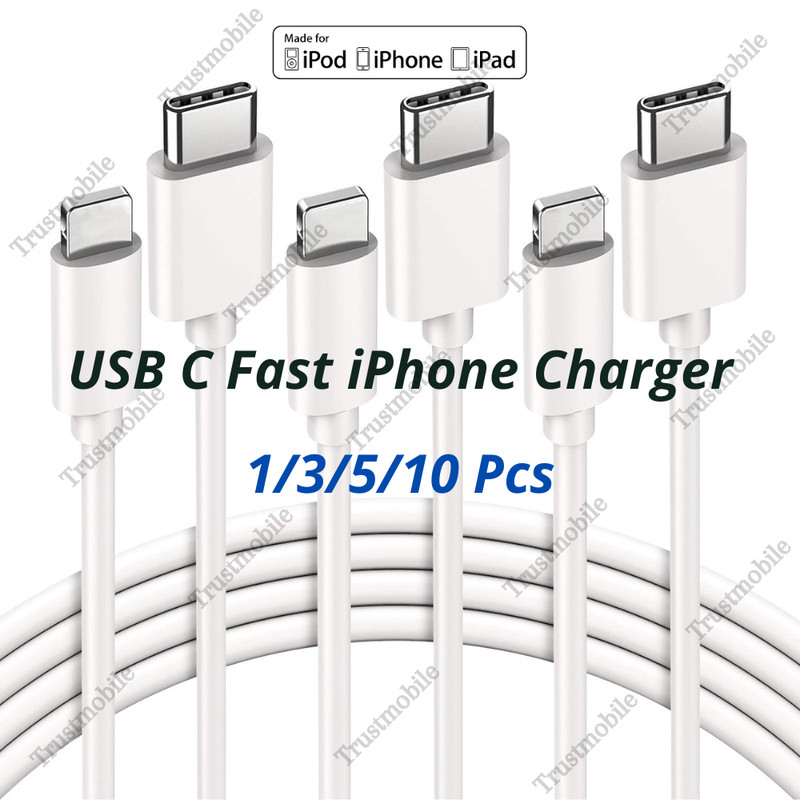 For iPhone 14 13 12 11 Pro X 8 Fast Charger USB C Type C Cable Charging Cord Lot