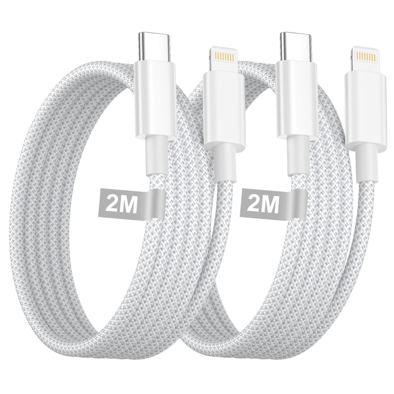 USB C to Lightning Cable 6FT 2Pack,[Apple MFi Certified] iPhone Fast Charger ...