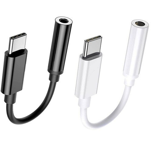 2 pcs. 3.5mm Type C To USB Adapter Audio Aux Jack for Huawei P30 / Samsung S8