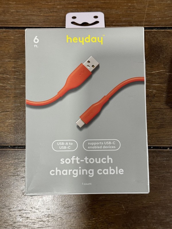 HEYDAY Tablet Sleeve up to 12.9", Soft-Touch 6ft Charging Orange Cable, True Wir gallery