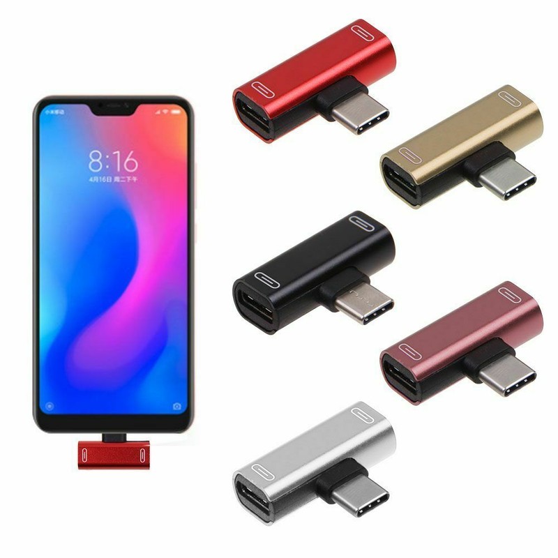 2 in 1 Type C to 3.5 mm and Charger Headphone Audio Jack USB C Cable Adapter US