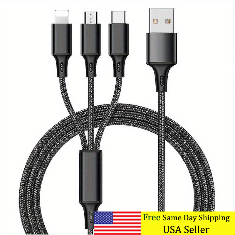 3 in 1 Charging cables for multiple devices iphon/android/camera/tablet/mp3/mp4 gallery