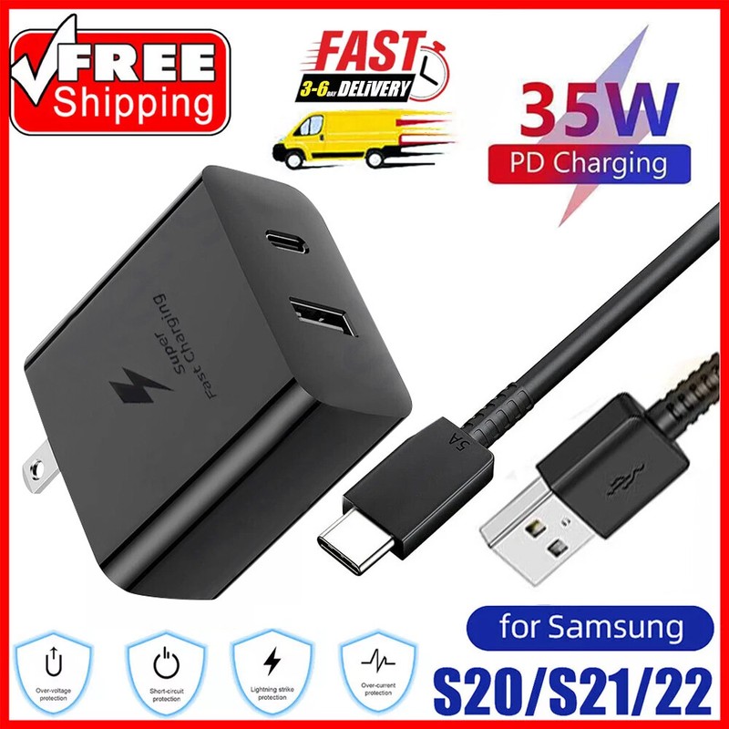 35W Super Fast Charger Adapter + Type C Cable For Samsung GALAXY S21 S22 S23 S24