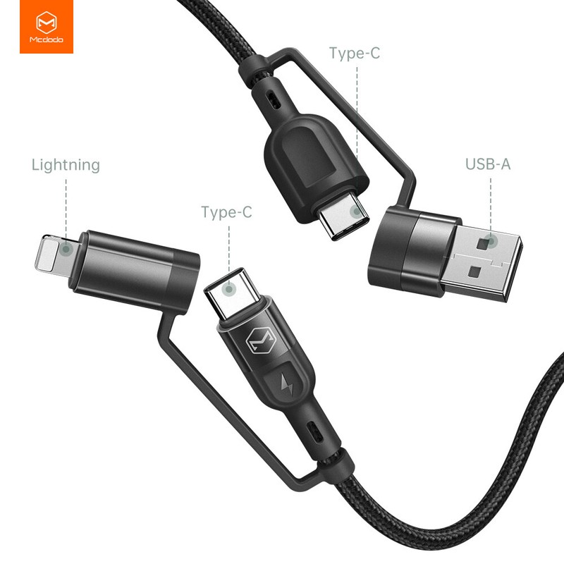 4in1 60W PD Cable Charger Cord for iPhone 16 15 14 13 12 Samsung S25 S24 S23 S22 gallery
