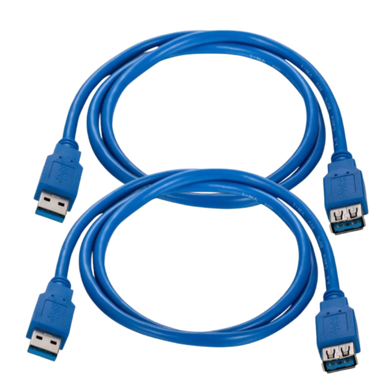 2 pcs 6FT USB 3.0 Extension Cable Type A Male to Female High Speed Data Transfer