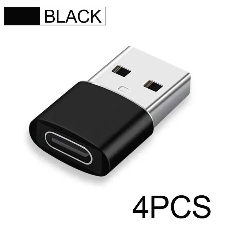 4 PACK USB to USB C Adapter Type-C Female to A Male OTG Converter Car Charger gallery