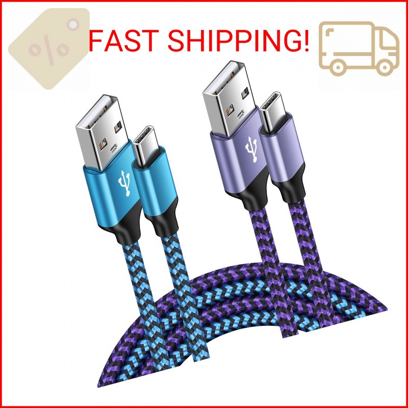 [6FT,2 Pack] Android Fast Charging Cable C Port Charger Cord USB A to Type C Cel