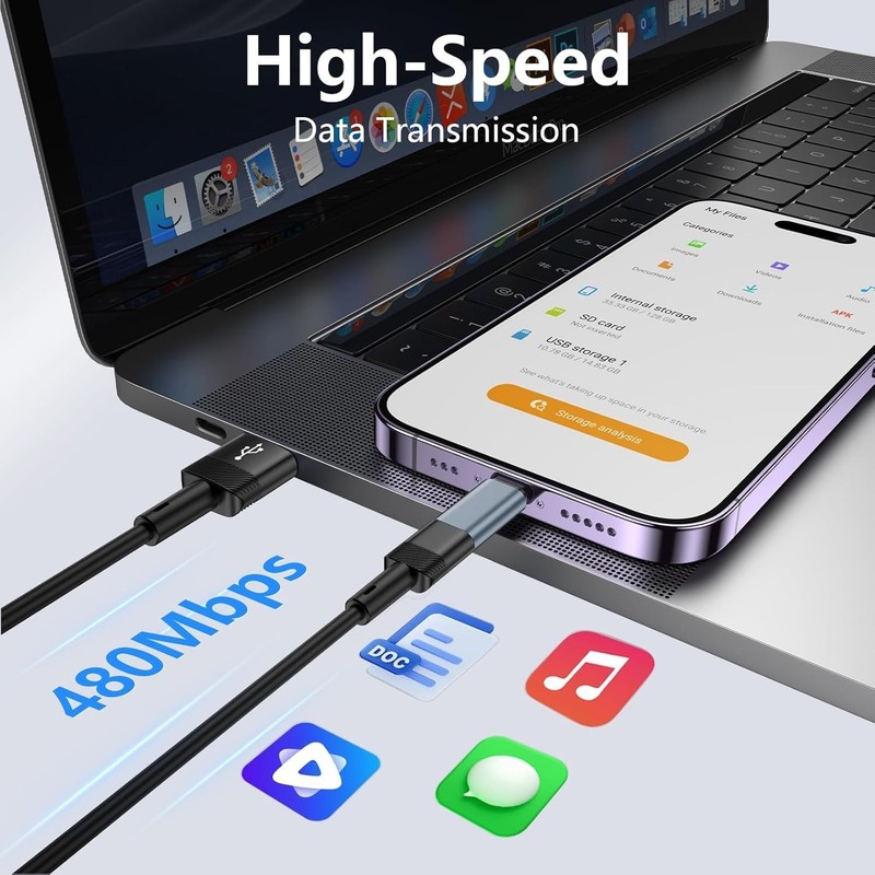 USB C to Lightning Adapter 3 Pack [Mfi Certified] Lightning Female to USB C gallery