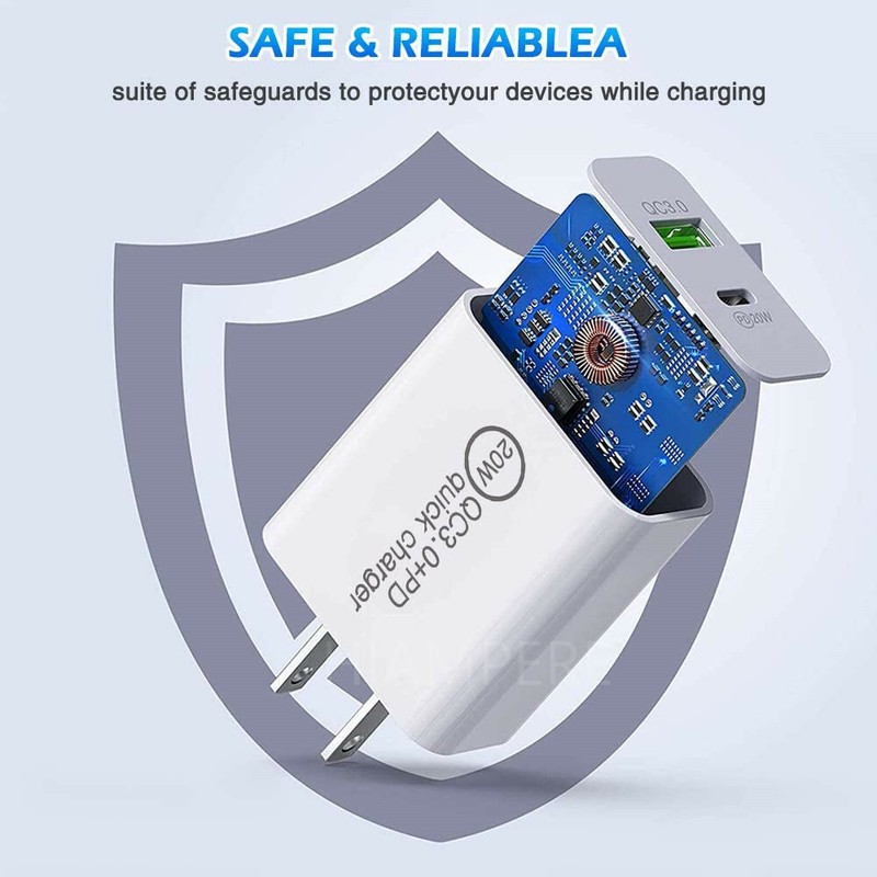 Type C 20W PD Fast Charger Adapter USB C To iPhone Cable For iPhone 14/13/12/11 gallery