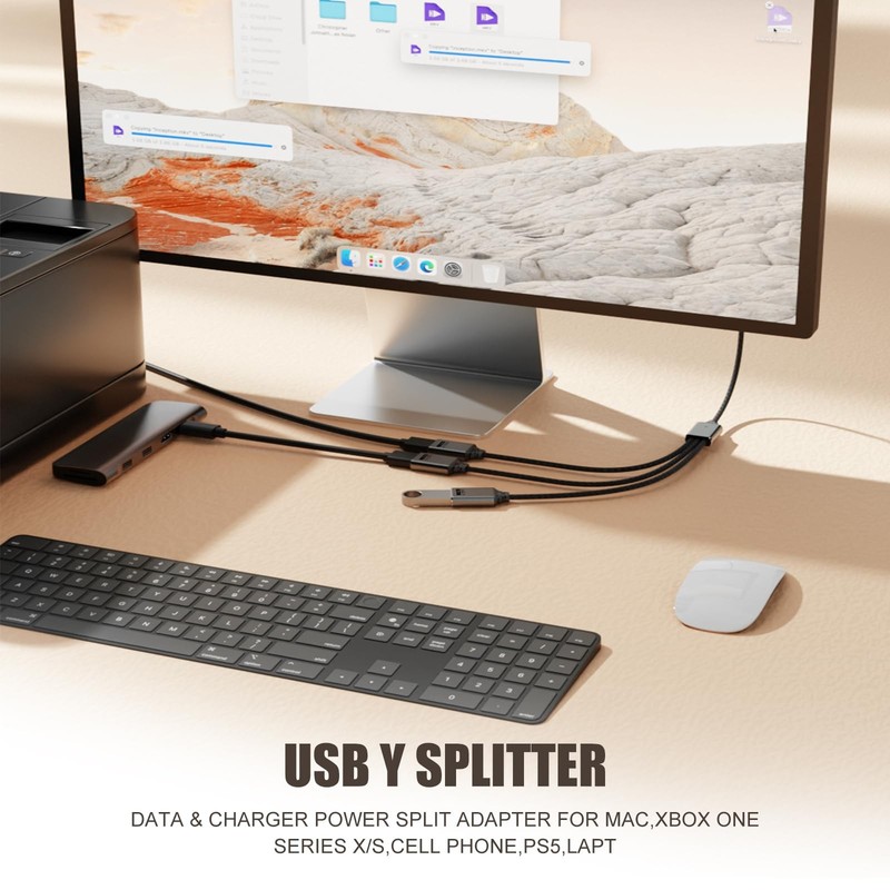USB Y Cable,USB Splitter 1 in 3 Out,USB2.0 to 3 Female Y Extension Hub Cable,... gallery