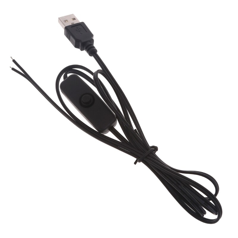 Indoor Use Male 2 Pin USB Soldering Power Cord for 5V LED Lights Fans gallery