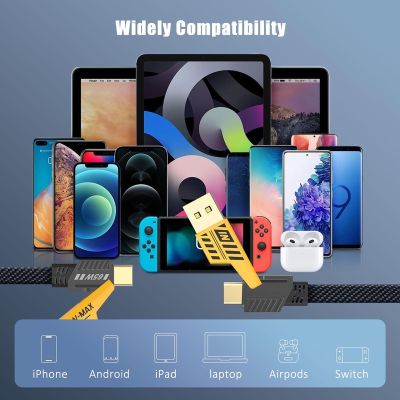 Multi Charging Cable 4-in-1, 6Ft Fast Charging Cable Universal Charging Cord ... gallery
