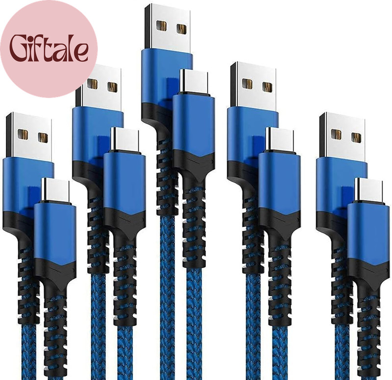 USB Type C Cable 5Pack (3/3/6/6/10FT) Nylon Braided USB C Cable Fast Charger Cha gallery