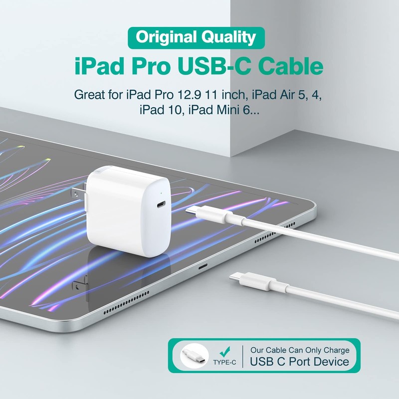 USB C to USB C Cable (2-Pack, 6.6ft) for MacBook Air/Pro Charger, iPad Pro 12... gallery