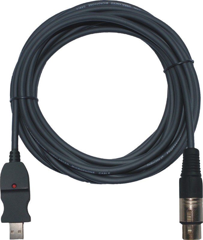 Audio2000’s USB to XLR Female 20ft Microphone USB Recording Cable – ADC203R