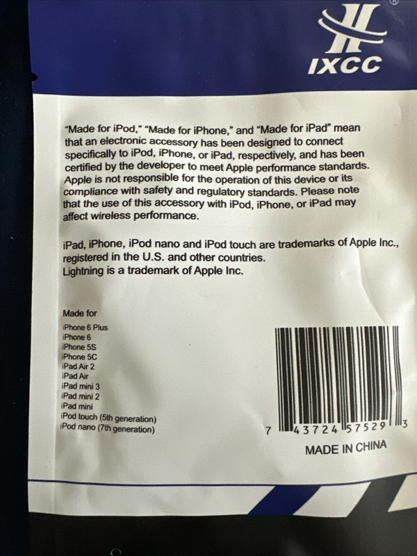 100 Charge Cords NEW In Package, iPhone IX-CC - For IPAD, IPHONE, IPOD!!! gallery
