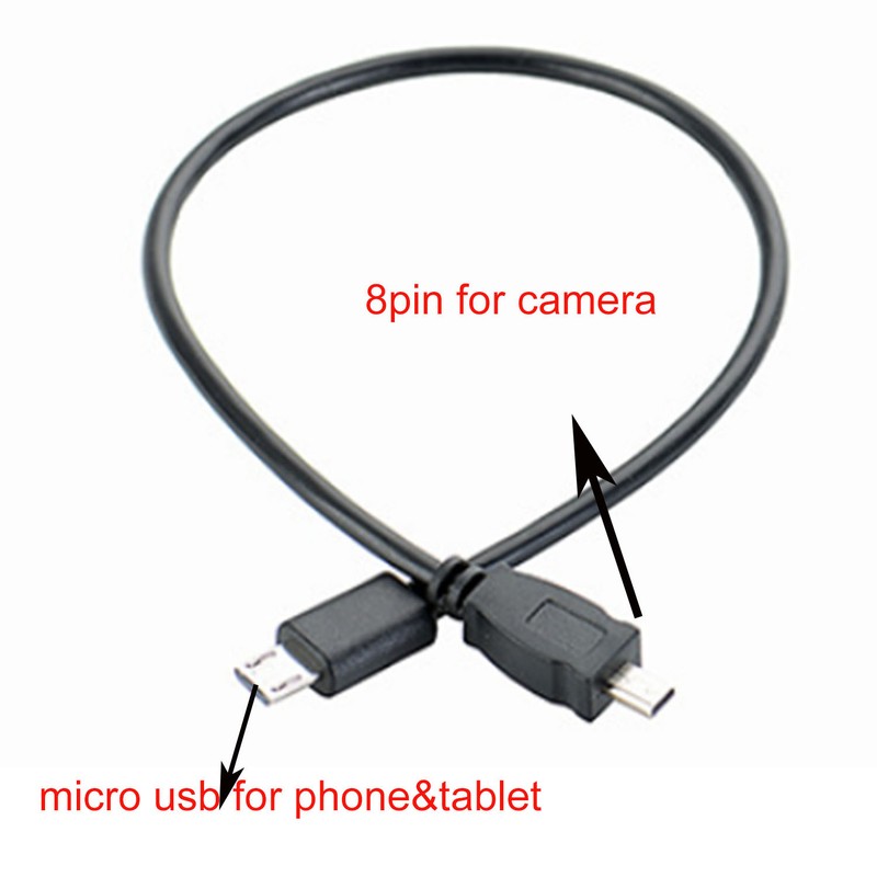 OTG data CABLE for nikon camera to smartphone tablet phone micro usb to 8 PIN gallery