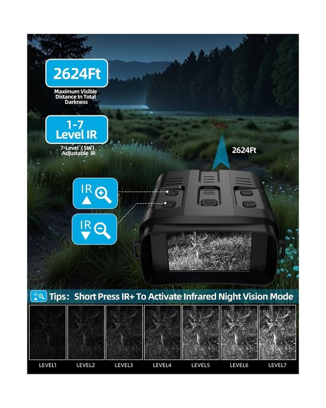4K Day/Night Vision Goggles | Smart App Night Vision Binoculars - U... Fast Ship gallery
