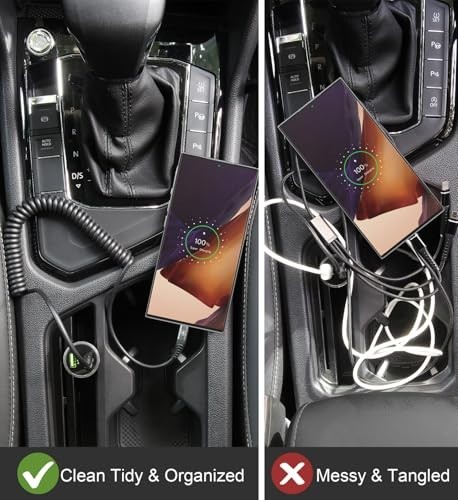 USB Type C Charger Cable Fast Charging, [2-Pack, 3ft] Coiled USB A to Type C gallery