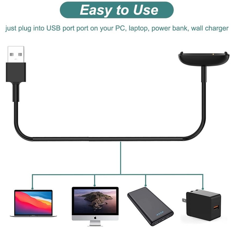 Charger for Fitbit Inspire 3 Fitness Tracker (1ft/30cm) gallery