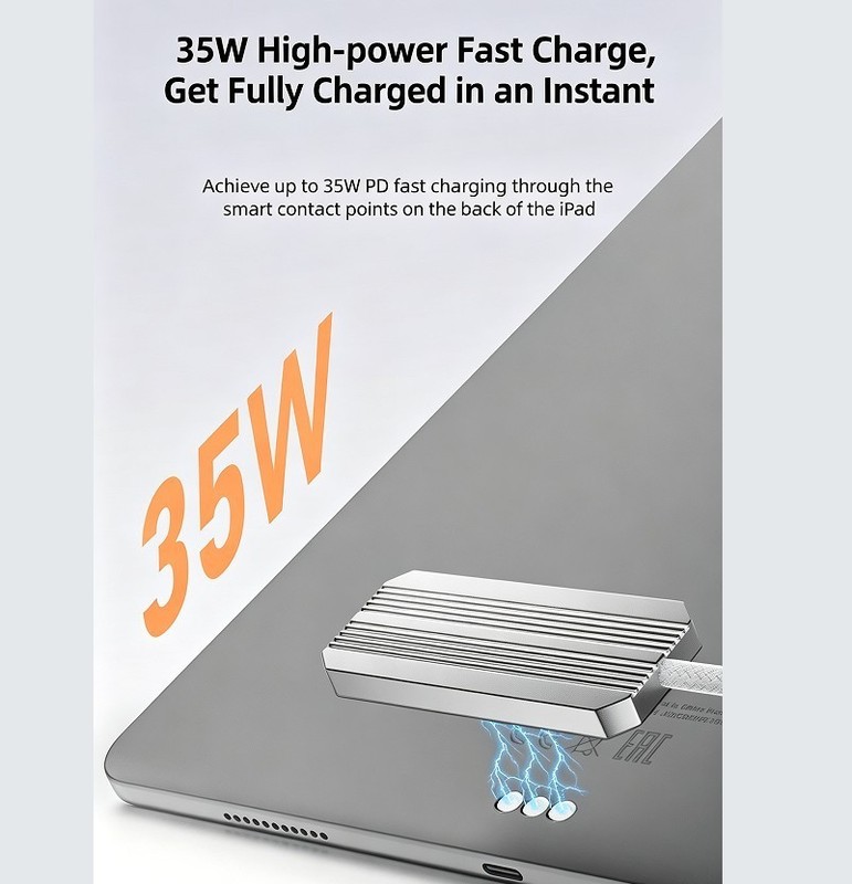 6.6ft 35W Magnetic Smart Connector Charger for iPad Pro 11" M5 (2025)/M4 (2024) gallery