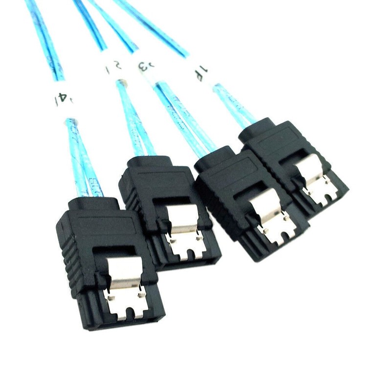 SFF-8643 Mini SAS HD Target to 4 SATA 7pin Host Hard Disk Data Server Raid Cable gallery