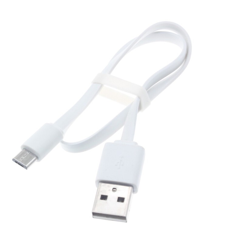 1ft Short USB Cable MicroUSB Charger Cord Power Wire Flat Fast for SmartPhones