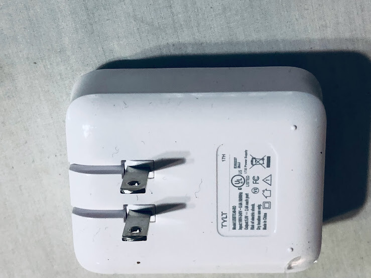4.8 amp Dual Port USB-A Wall Charger by TYLT 2.4A each port white gallery