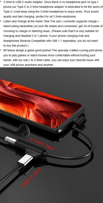 Good Quality 2in1 Type-C to 3.5mm Audio Adapter f Samsung Galaxy A02s SM-A025V gallery