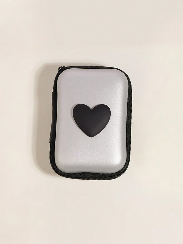 Black Love Heart 5-Piece Cable Protector Set With Storage Pouch gallery