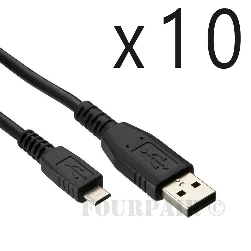 10 Pack – 1.5ft 18in USB 2.0 A Male to Micro B 5pin Data Sync Charger Cable Cord
