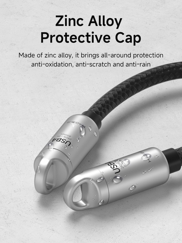USB4 Cable Portable Keychain 0.5ft 80Gbps 240W Type C Video Data Sync Cord gallery