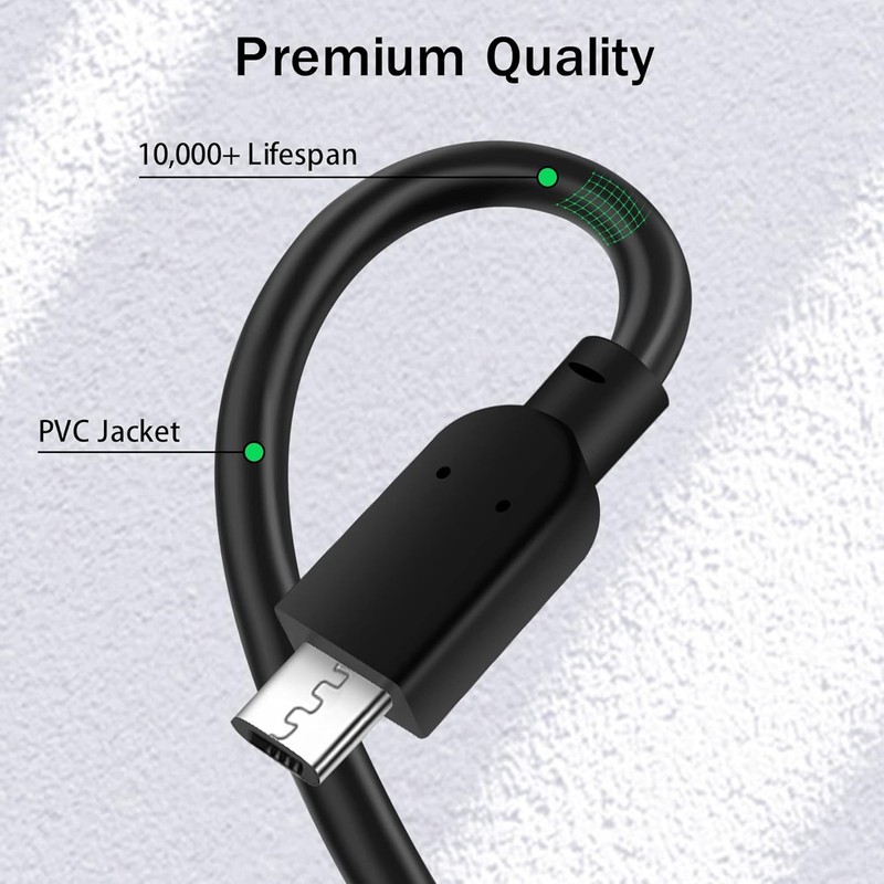 USB-C to Micro USB Cable 2FT, Fast Charging & Data Sync, Compatible with Type C gallery
