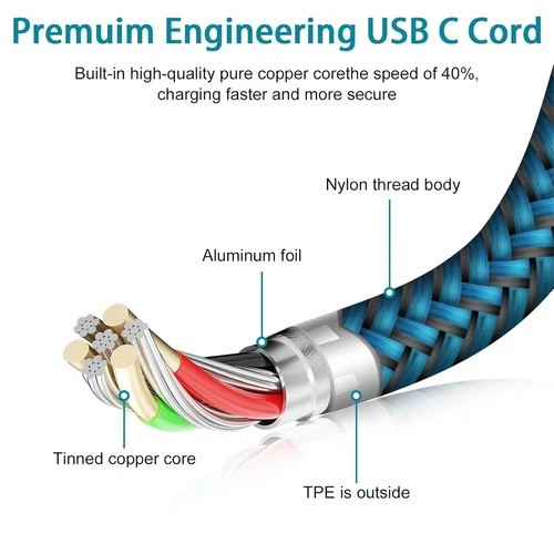 2 Pack 6FT USB Type C Cable Fast Charging Cord for Samsung Galaxy S26 S25 S24 S2 gallery