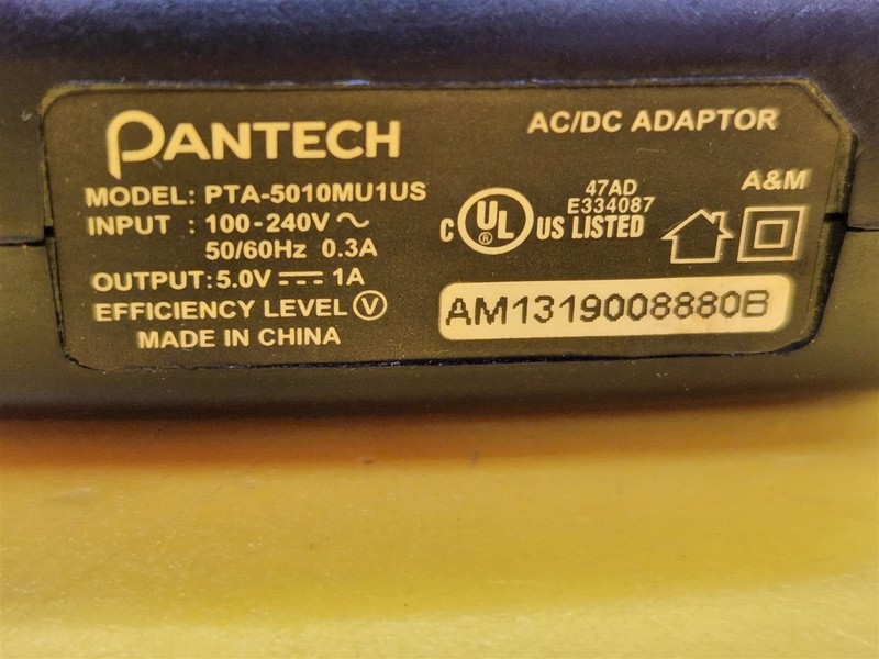 ⭐️⭐️⭐️⭐️⭐️ Pantech AC/DC Power Adapter Cube PTA-5010MU1US 5.0V DC 1A gallery