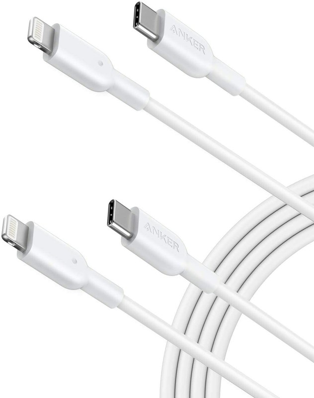 Anker USB C to MFi Certified Lightning Cable [6ft, 2-Pack] Powerline II iPhone