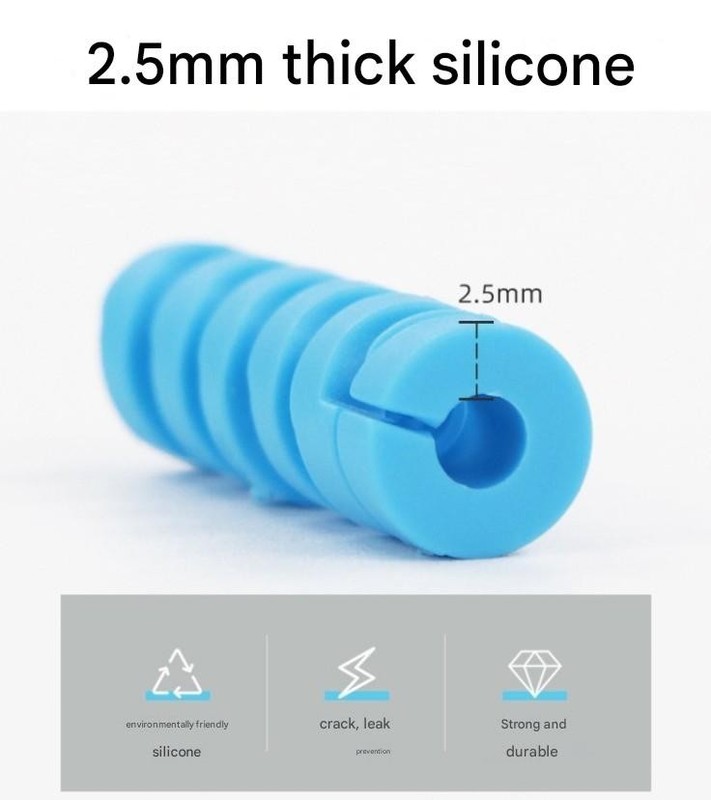 Cute Cable Protector 10pcs Charger Saver Anti Break Spiral Cord Cover Colorful gallery