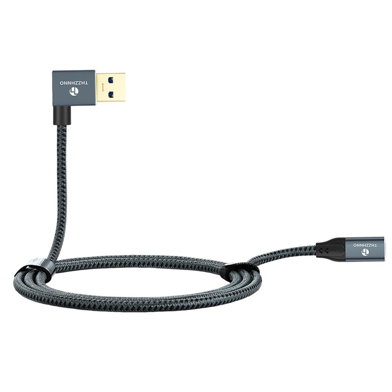 Left Angle USB To USB C Extension Cable 1.6FT 10Gbps 90 Degree HighSpeed gallery